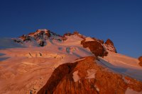 coucher de soleil sur la meije depuis l'aigle